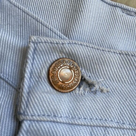 70's Levi's High Waisted Lt Blue Flared Black Tab Trouser Pants UNISEX - 32" wai - Picture 6 of 14